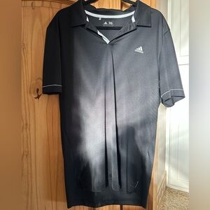 Adidas Men's Polo Shirt in Black with White Accents